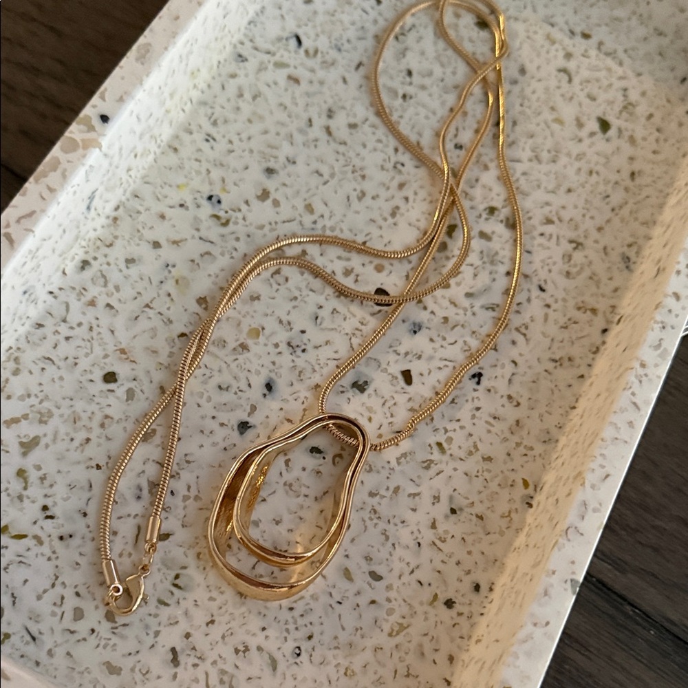 Organic Pendant Necklace - A New Day Gold - Picture 3 of 5